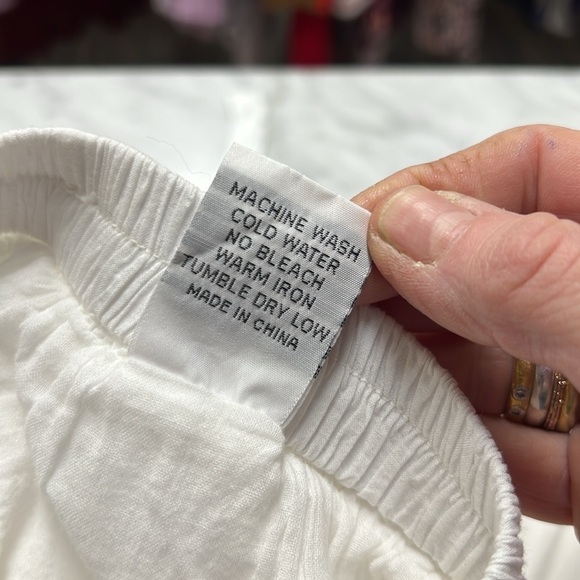 Catwalk Studio White lagenlook Bohemian Gypsy Wide Leg Flowy Pant M - Picture 9 of 9